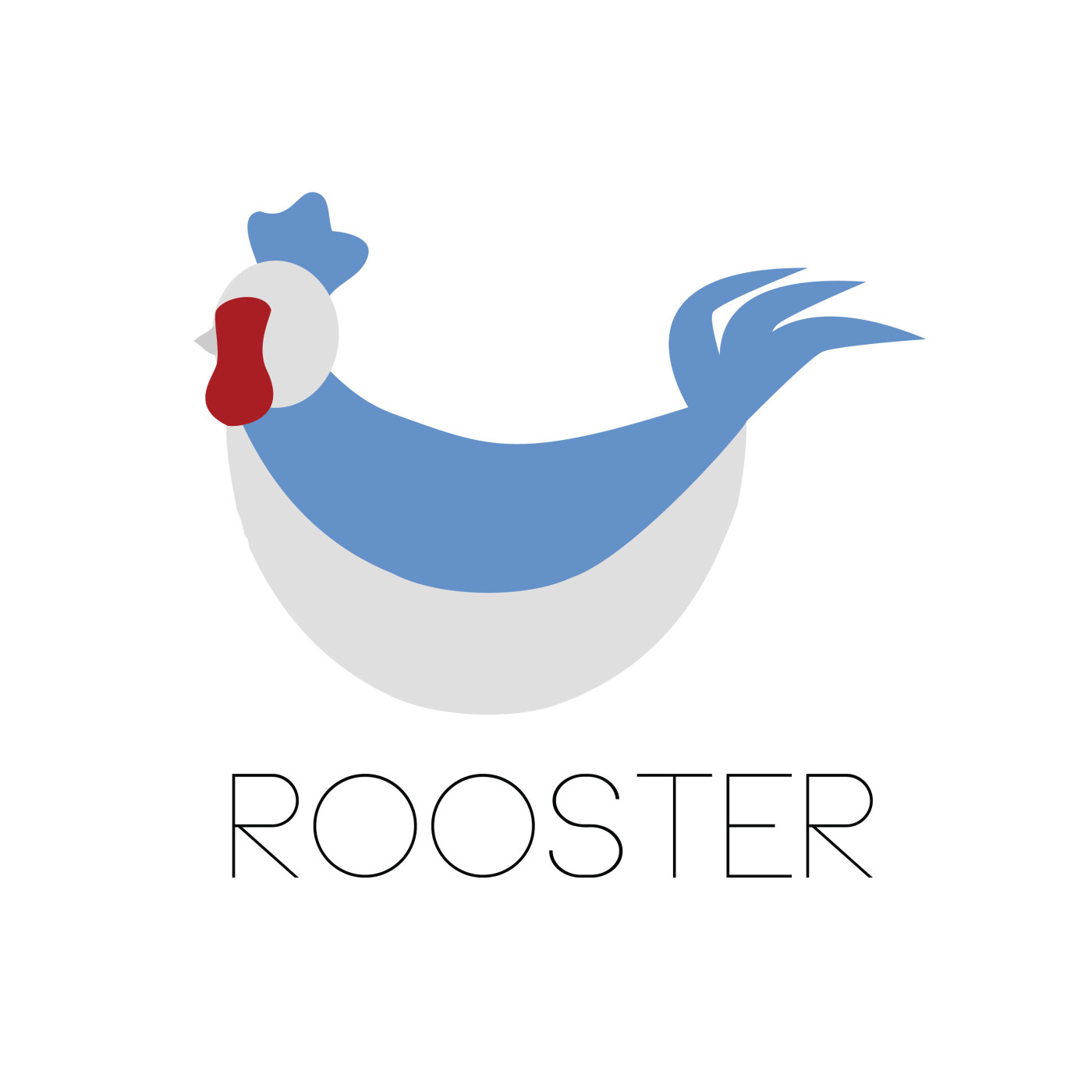Logo And Name On White Background Rooster